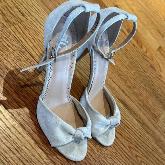 Chic Cream Ankle Strap Heels - Picture 4 of 15